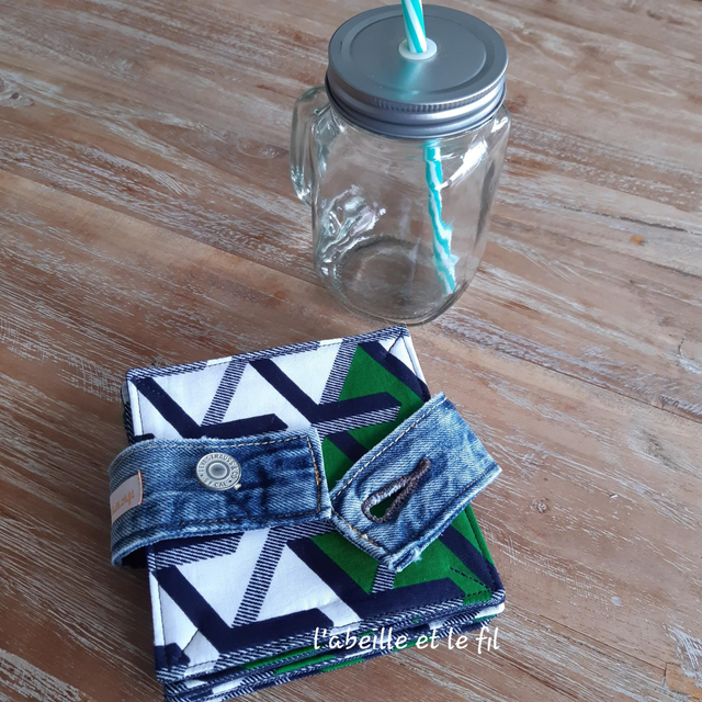 Lot de 6 sous-verres wax géo