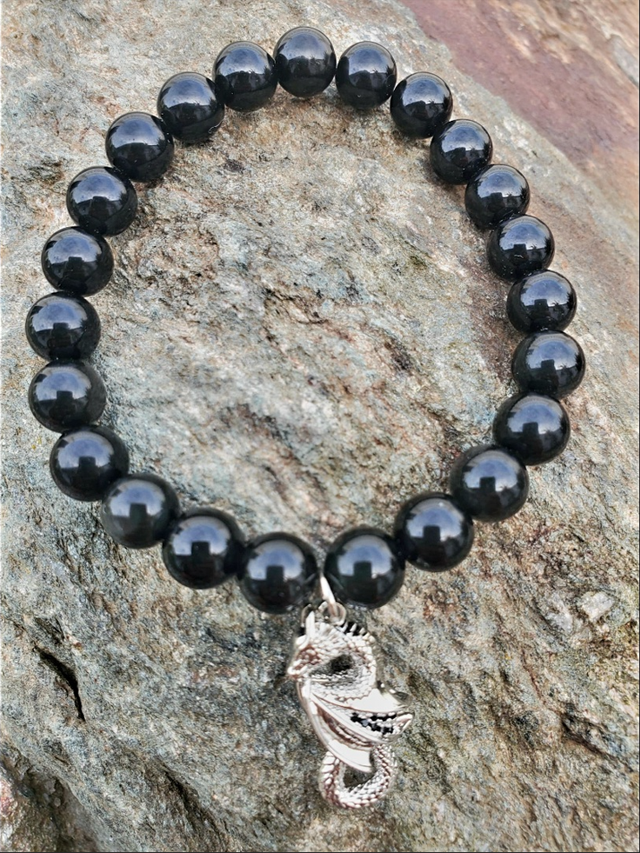 Bracelet obsidienne dragon
