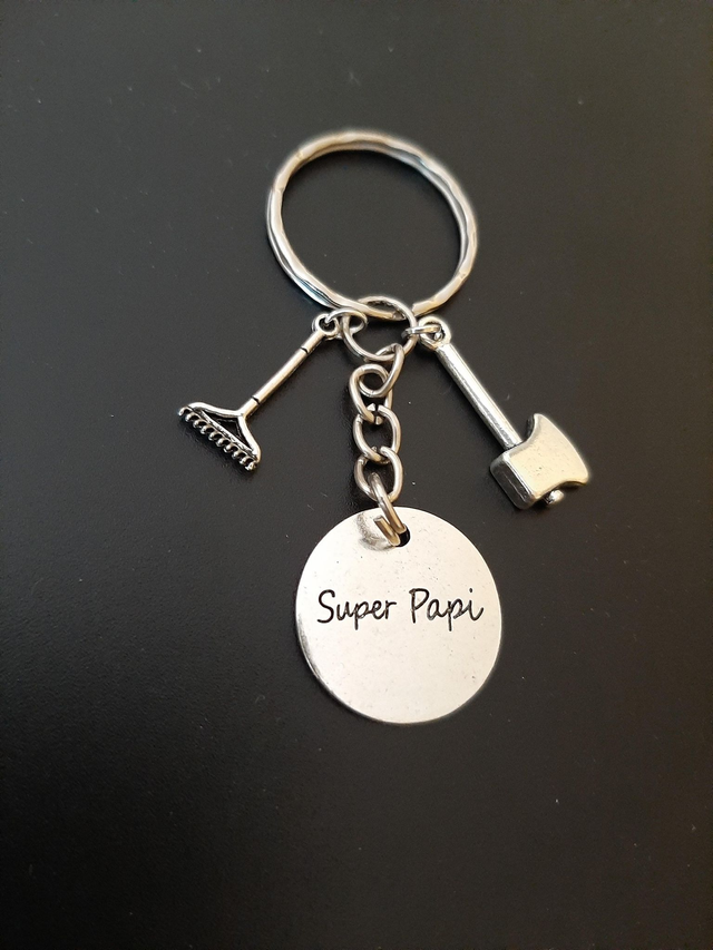 Porte-clés Super Papi nature