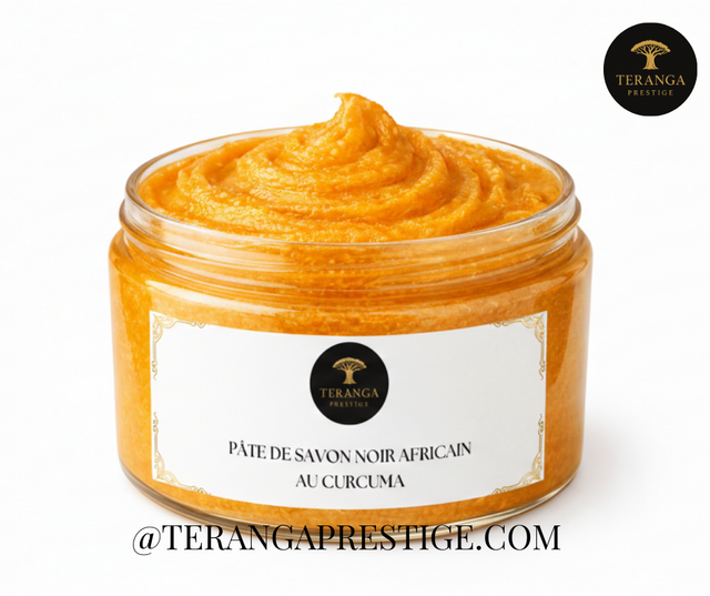Pâte de Savon Noir Africain au Curcuma