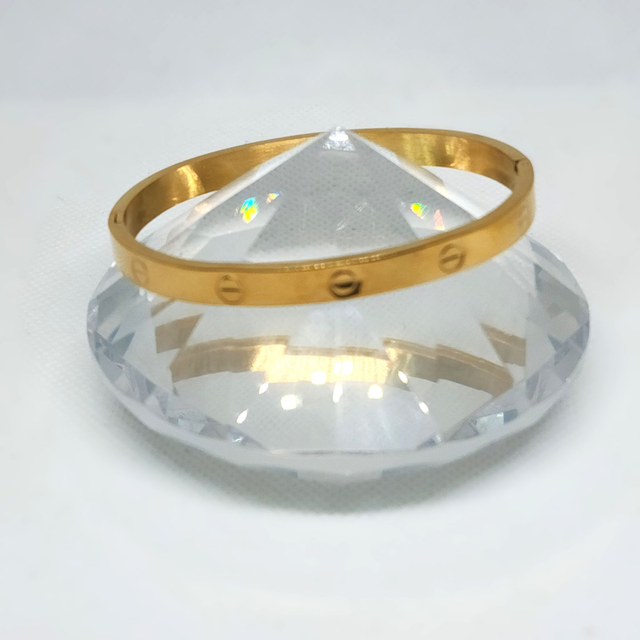 Bracelete Dourado Love Inspiração Aço Inox