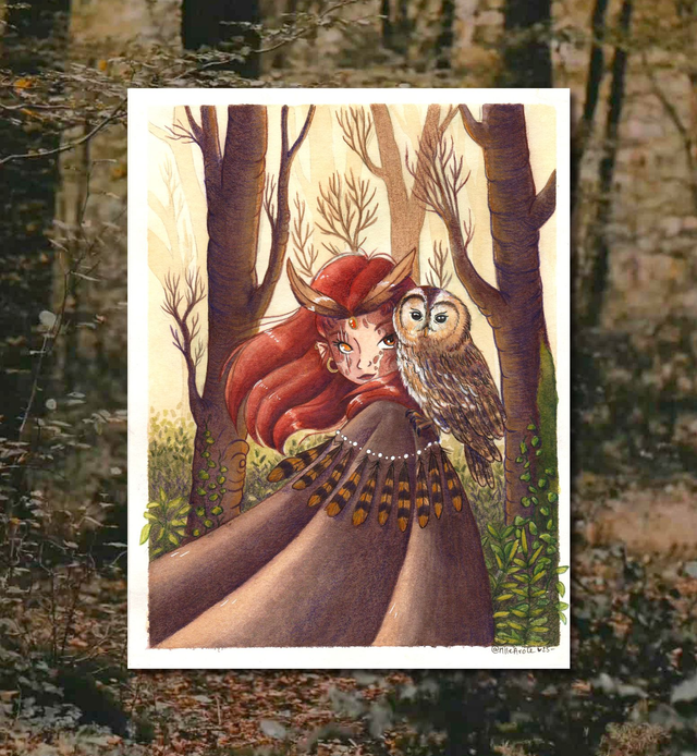 Illustration Originale - La Passeuse d'Âmes 🦉