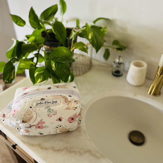 Trousse de toilette grand format  "Chouette"