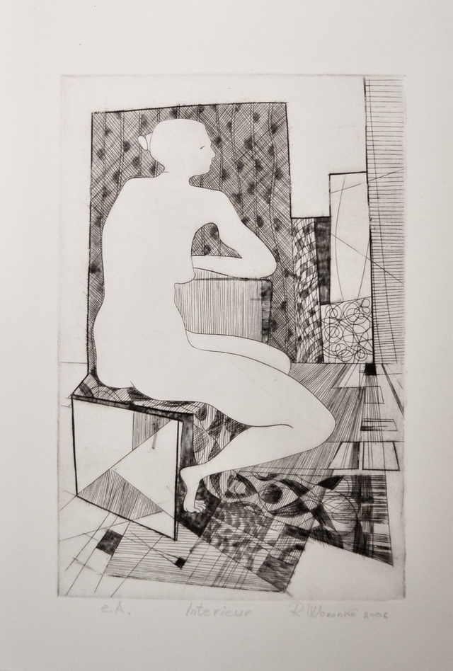 Kupferstich „Interieur“, Rostyslav Voronko, 2006