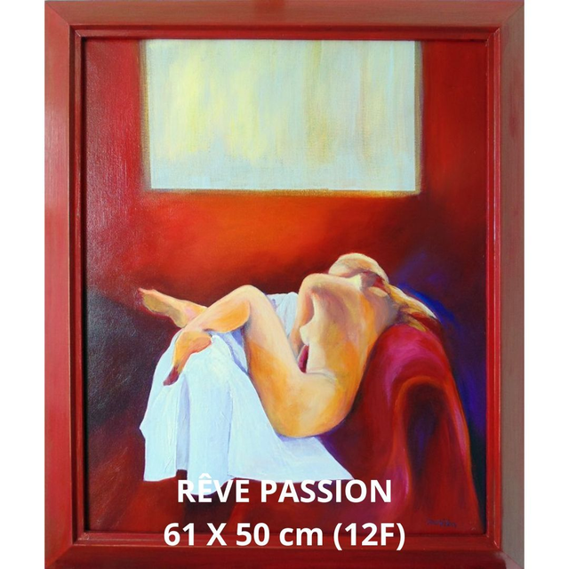 RÊVE PASSION - 61 X 50 cm (12F) - Acrylique sur toile - Cadre offert