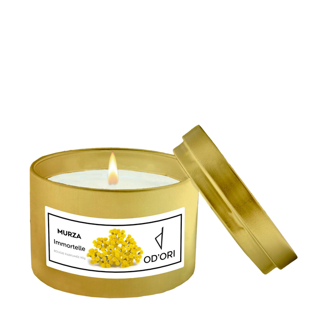 Bougie 90g (or) - MURZA (Immortelle)