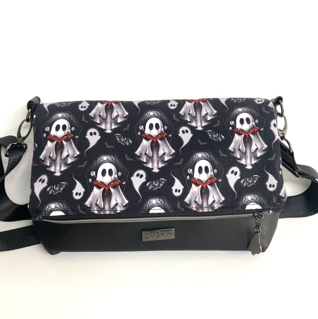 Ghosts Foldover Crossbody Bag 