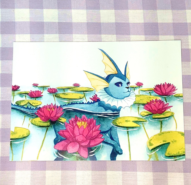 Print Aquali et les Nénuphars Pokemon