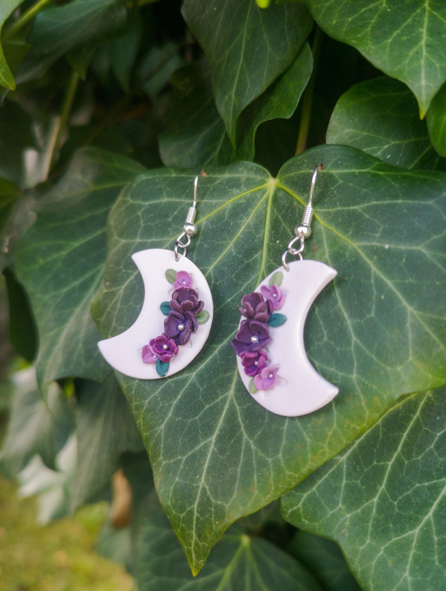 Collection Florale Prune du Jardin - Boucles d'oreilles Athéna