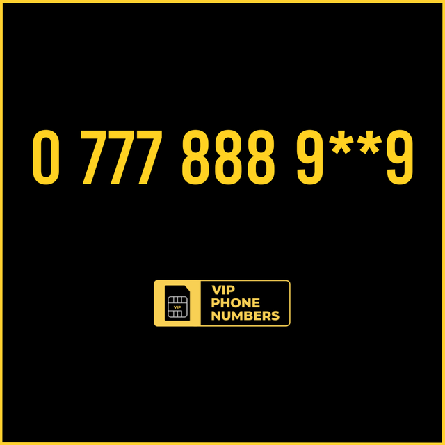 0 777 888 9**9 - VIP Gold Phone Number 