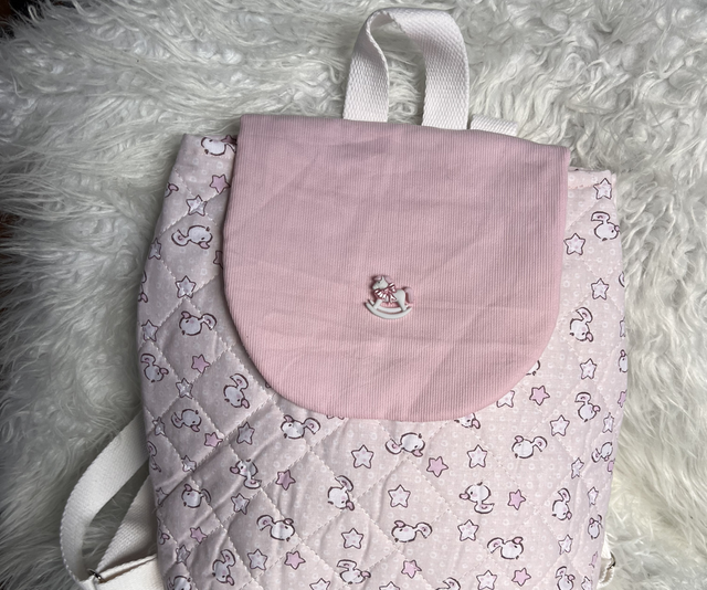 Sac à dos matelassé pink duck