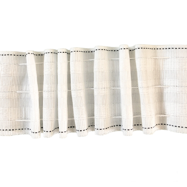 Pencil pleat curtain header tape 75mm wide
