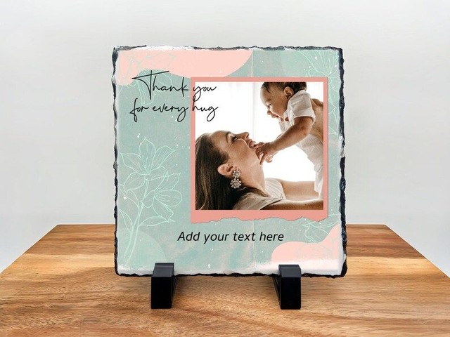 Personalised Slate Tile - Custom Rock Slate - Family Photo