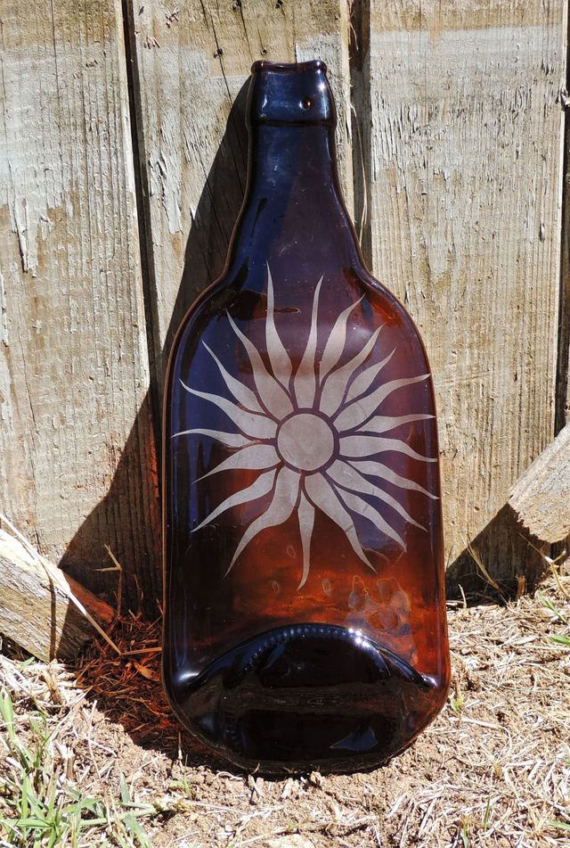 Planche de service bouteille fondu