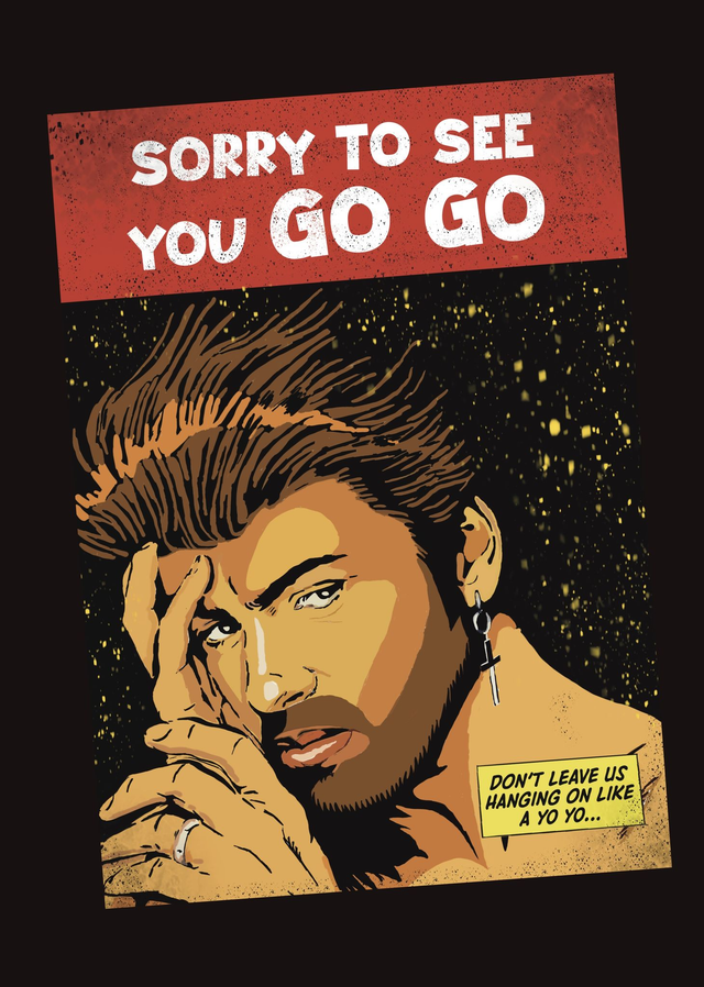 George Michael Leaving Card Sorry to see you go go (A5)