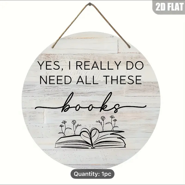 Need all these books hanging sign 