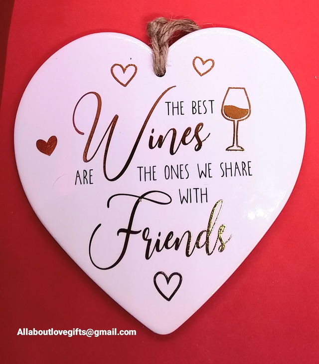 Beautiful Colourful Ceramic Heart Plaque Various designs to Choose.