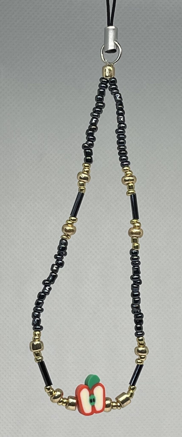 🍎 Bijou de téléphone Pomme - Perles rocailles