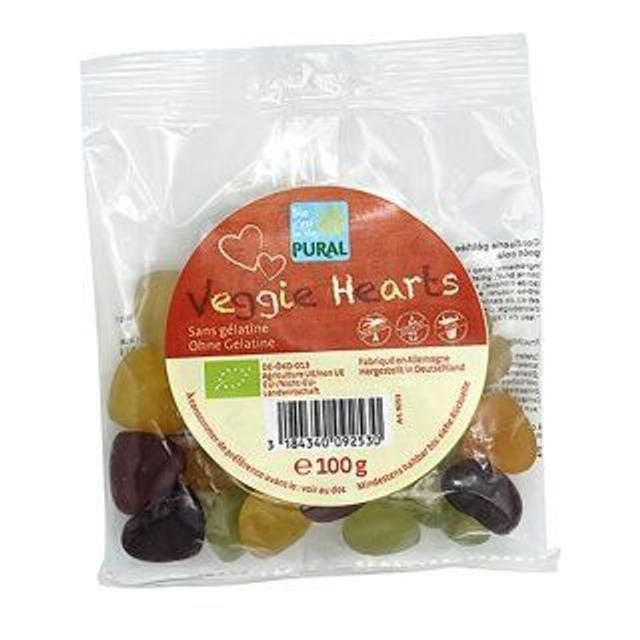 Pural Veggie Hearts Without Gelatine 100g