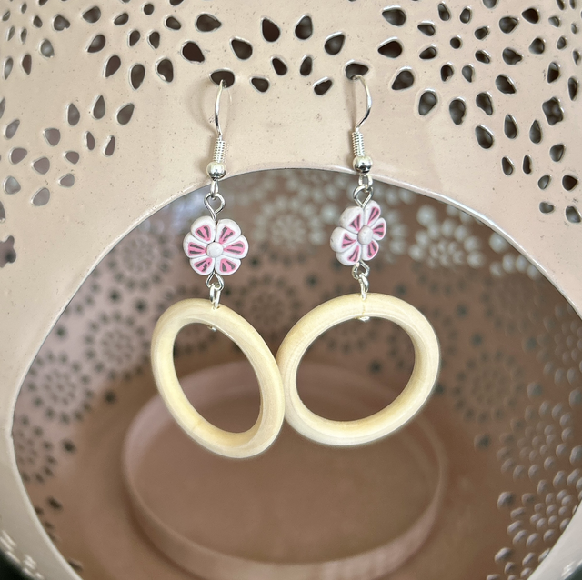 Boucles d&#039;oreilles pendantes &quot;Prunus&quot;