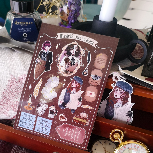 Feuille de stickers | Dark Academia