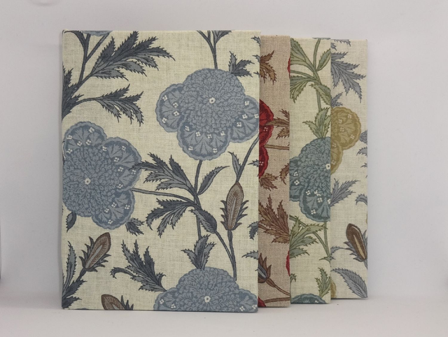 Unique A5 Printed Linen Covered Hardback Sketchbook, Travel Journal, Notebook