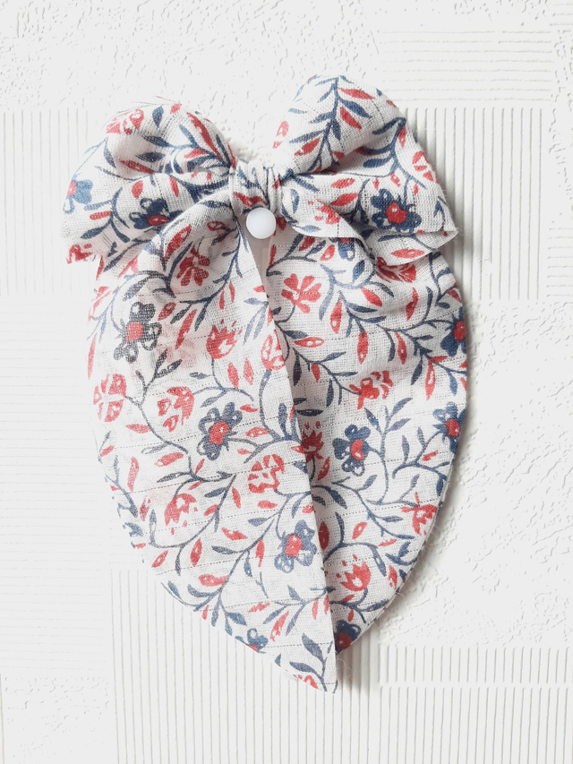 Barrette noeud &quot;Rouge et noir&quot;