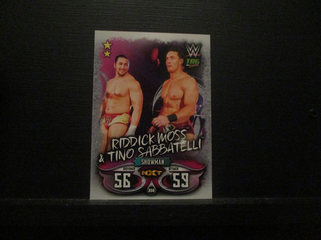 Riddick Moss &amp; Tino Sabbatelli - Tag Teams Slam Attax Live Original Trading Card #350
