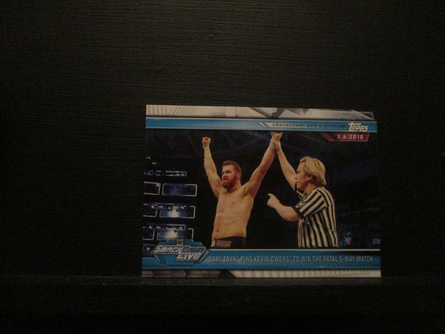 Sami Zayn Pins Kevin Owens To Win The Fatal 5-Way Match - Champions Original Trading Card #88