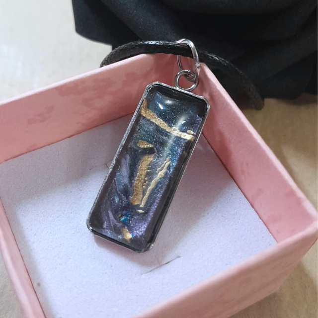 LINGOT NOCTURNE - Collier - Noir et doré - Métal argenté