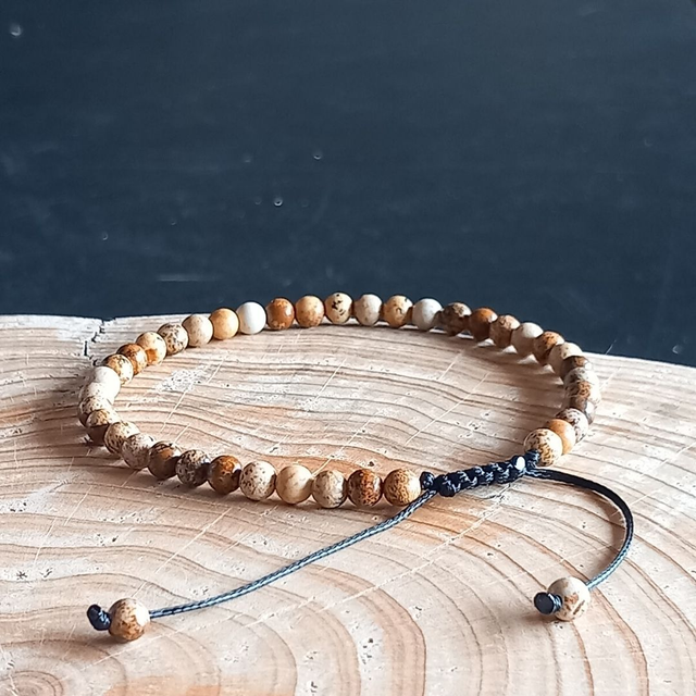 Bracelet ajustable en Jaspe paysage