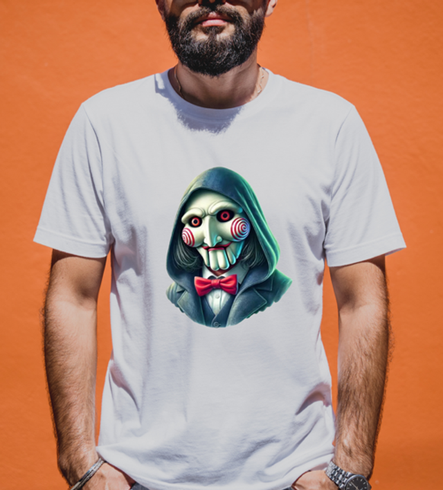 Horror movie Saw Halloween DTF printed T-shirt (HA1)