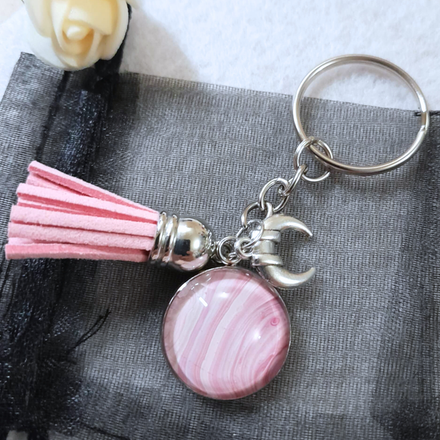 FLEUR DE ROSEE - Porte-clés - Rose pastel