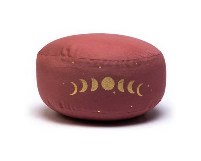 Coussin de méditation vieux rose phases de lune