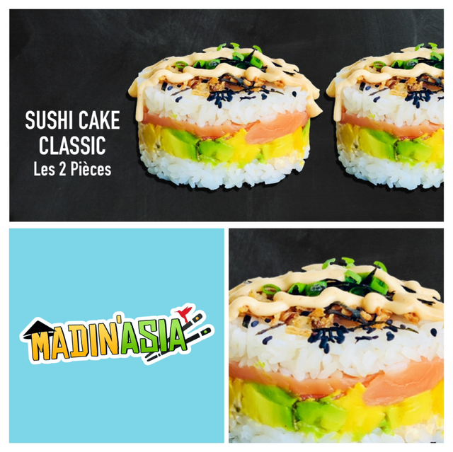 Sushi Cake - Saumon Fumé, les 2 Pièces