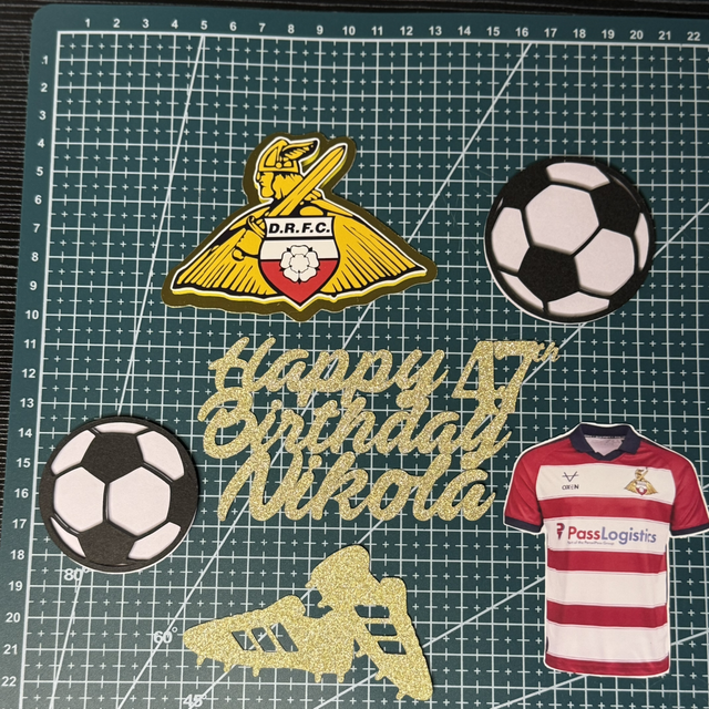 Personalised Doncaster Rovers football Cake topper