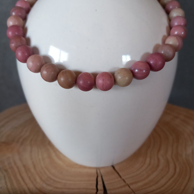 Collier en Rhodonite