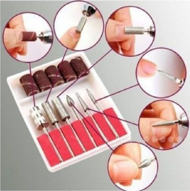 Σετ Φρεζάκια Νυχιών (6 Bits &amp; 6 Σμυριδόπετρες)