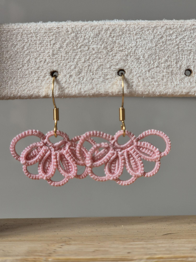 Boucles d'oreille en dentelle Ophélie - sans perles