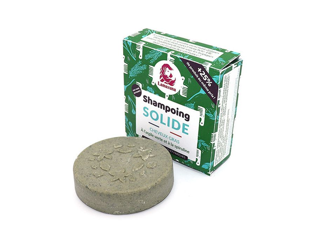 [Lamazuna] Shampoo Blok - Vet Haar - Groene Klei & Spirulina Vet Haar