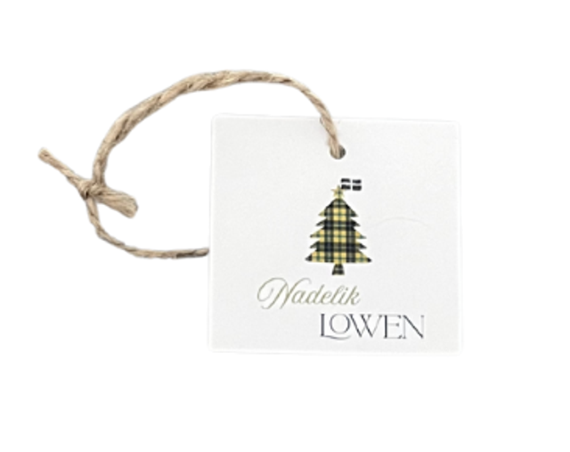 Nadelik Lowen - TARTAN TREE (Pack of 5) Gift Tags