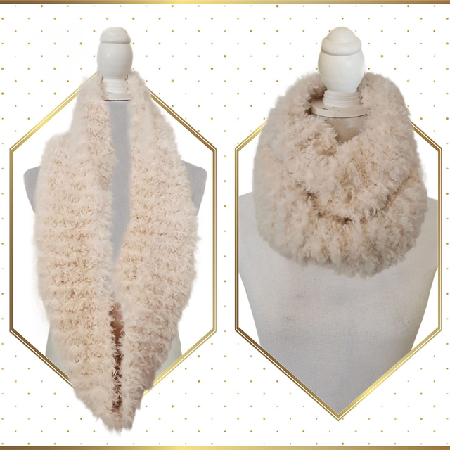 Echarpe circulaire Blanc Cassé