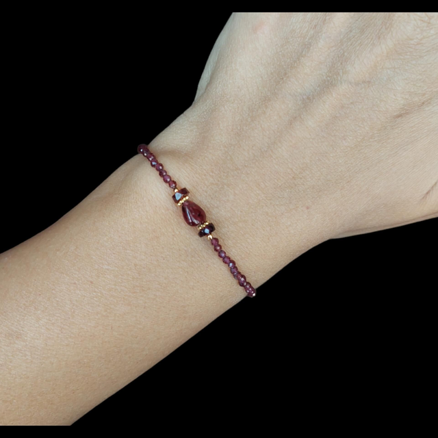 Bracelet en pierres naturelles Grenat