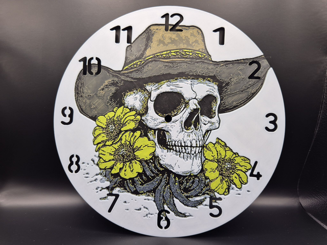 Cowboy Skull with Flowers