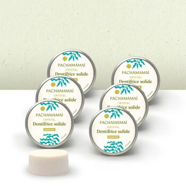 Dentifrice Solide Pachamamaï Crystal Menthe en boite - 20g