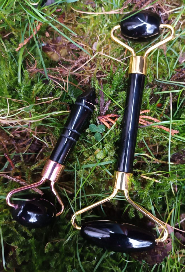 Black Obsidian Crystal Face Rollers