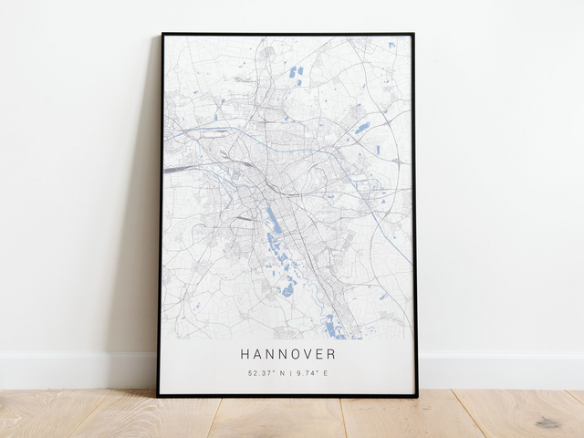 Hannover Stadtkarte | Druck | Poster