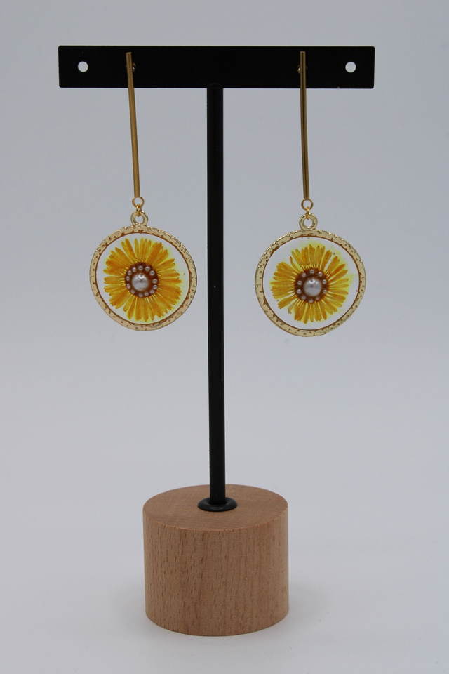 Boucles d’oreilles "Fleur de lumière"