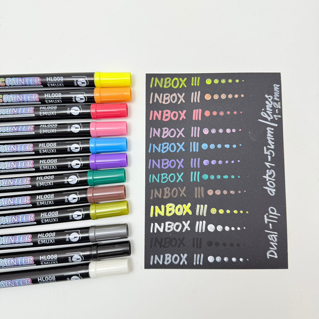 Dual-Acrylstifte Punkte und feine Linien 12 Stifte