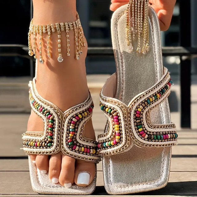 Women's Bohemian Square Sandals 